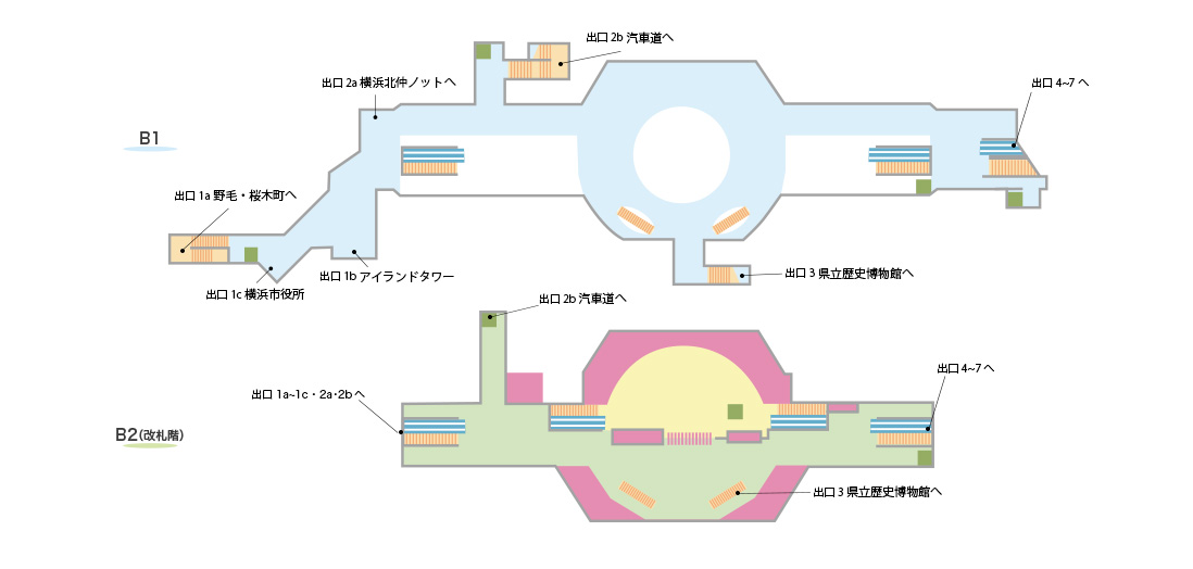 構内案内 馬車道駅 みなとみらい線 横浜高速鉄道株式会社